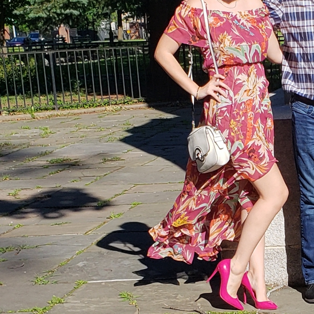 Express High/Low Floral Dress